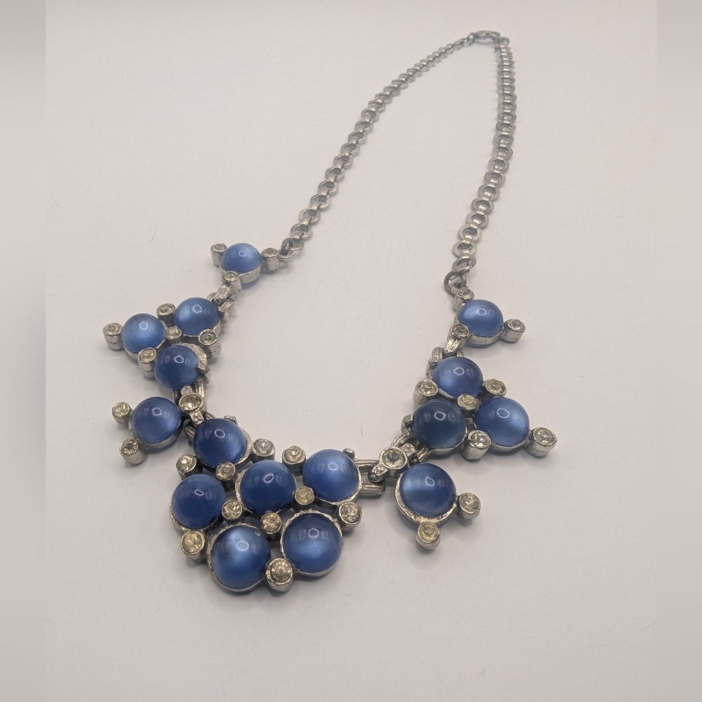 Elegant Blue and Silver Necklace